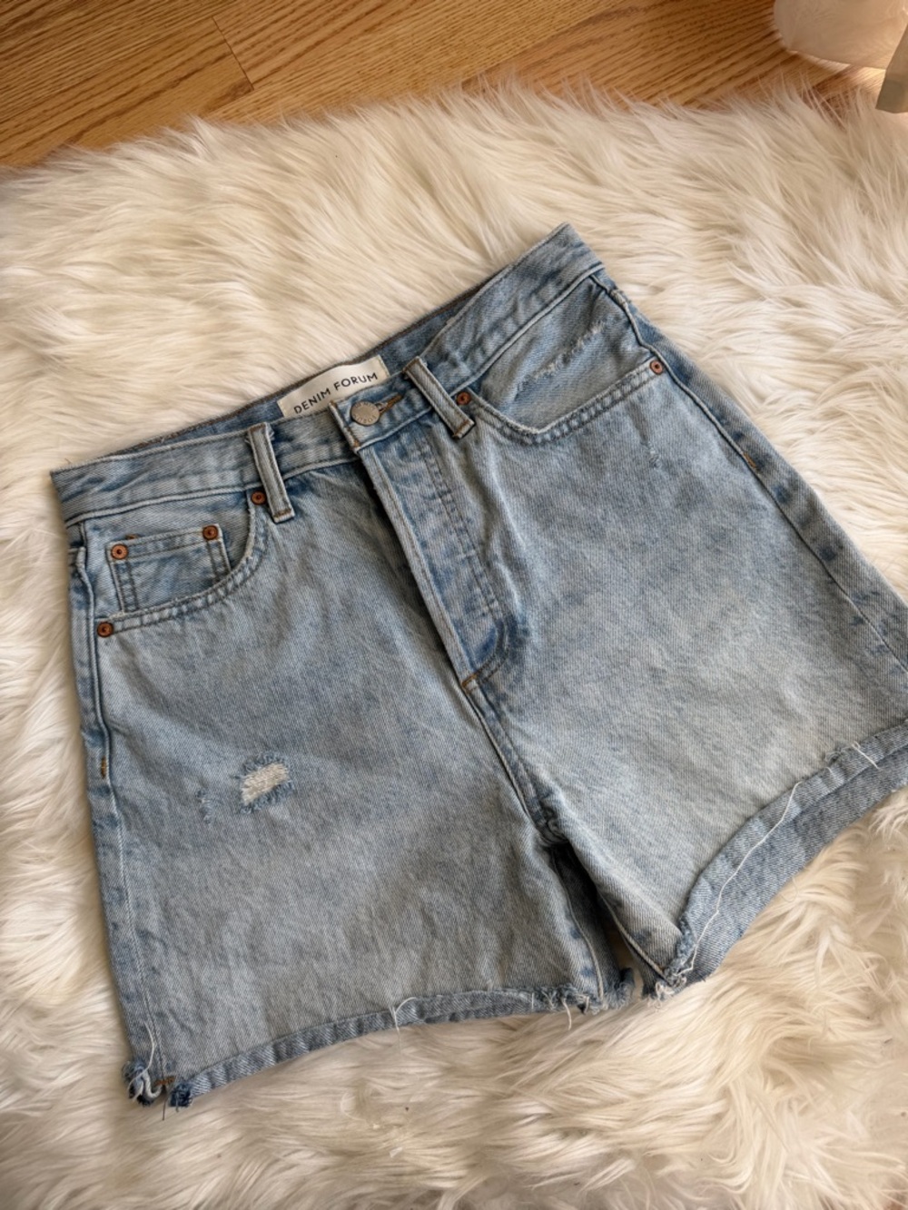 Denim Forum Light Blue Jean Shorts